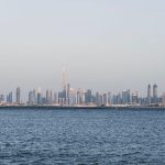 Dubai skyline with the Burj Khalifa and other skyscrapers