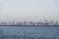 Dubai skyline with the Burj Khalifa and other skyscrapers
