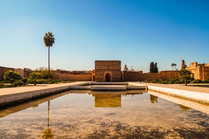 El Badi Palace ruins in Marrakesh, Morocco